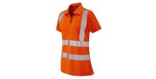 Pippacott ISO 20471 Cl 2 Coolviz Plus Ladies Polo Shirt HV Orange